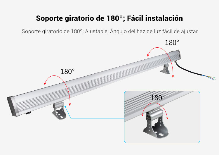 Rotación bañador LED