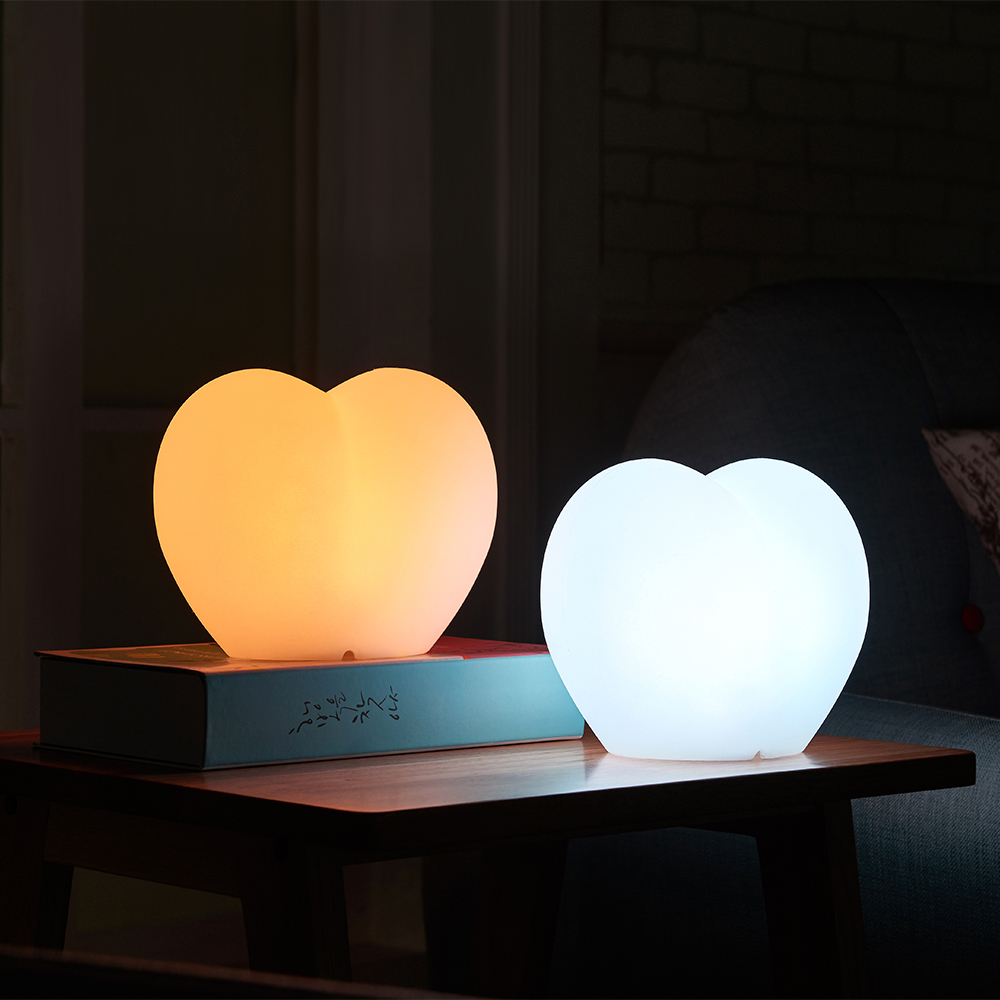 Corazón luminoso LED RGBW Recargable 1W 20cm IP65