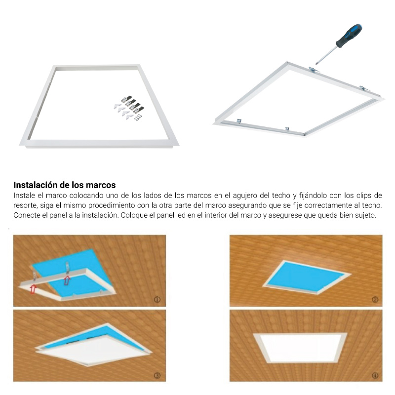 como instalar un panel LED