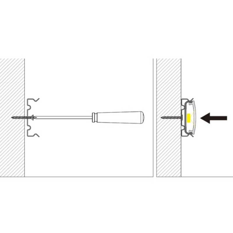 Carbest Befestigungsclips für Aluminium LED Eckprofil - 2 Stück