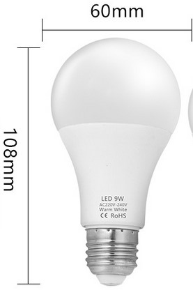 medidas bombilla LED E27