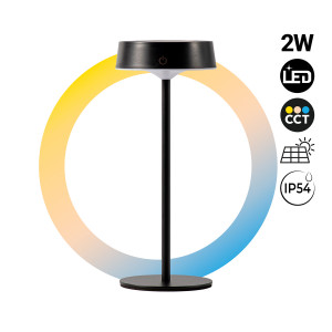 Lampada da tavolo solare LED CCT - tattile - ricaricabile - portatile