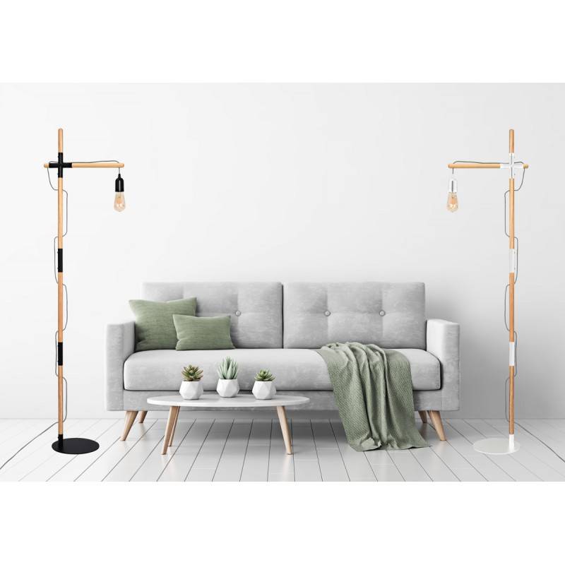 Lampada da terra in legno "NATURAL WOOD".