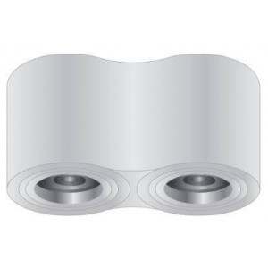 Plafoniera doppia in alluminio "TUB" - Orientabile - 2xGU10