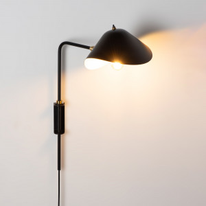 Applique da parete di design "Halo Wall" con spina - E27