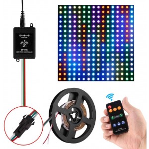 Controller musicale LED IC Pixel RGB/RGBW con telecomando - 5-12V DC - 600 pixel