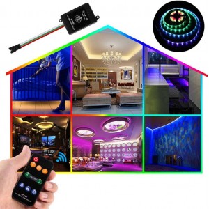 Controller musicale LED IC Pixel RGB/RGBW con telecomando - 5-12V DC - 600 pixel