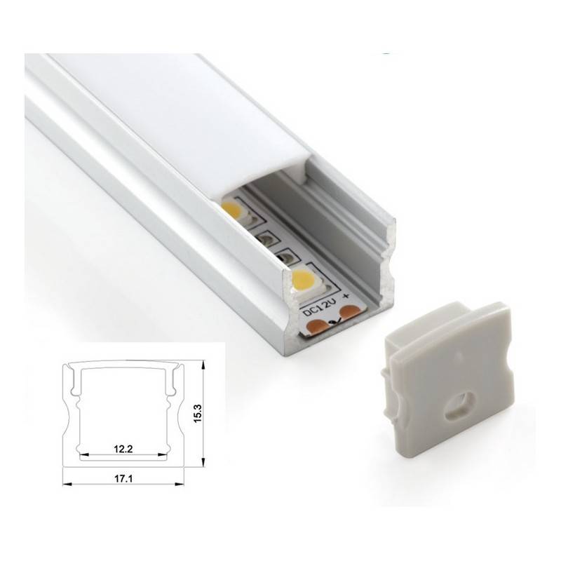 Profilo di superficie 17x15 per strisce led