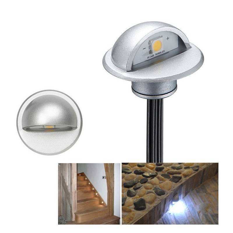 Kit 6 faretti LED da incasso per scale 0,4W 12V-DC IP67