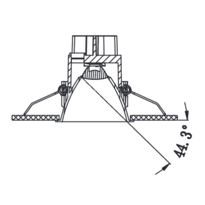 Faretto LED da incasso 11W "KOPPA"- Ottica 15º - Taglio Ø 100mm - Basso UGR Faretto LED da incasso 11W "KOPPA"- Ottica 15º - Taglio Ø 100mm - Basso UGR