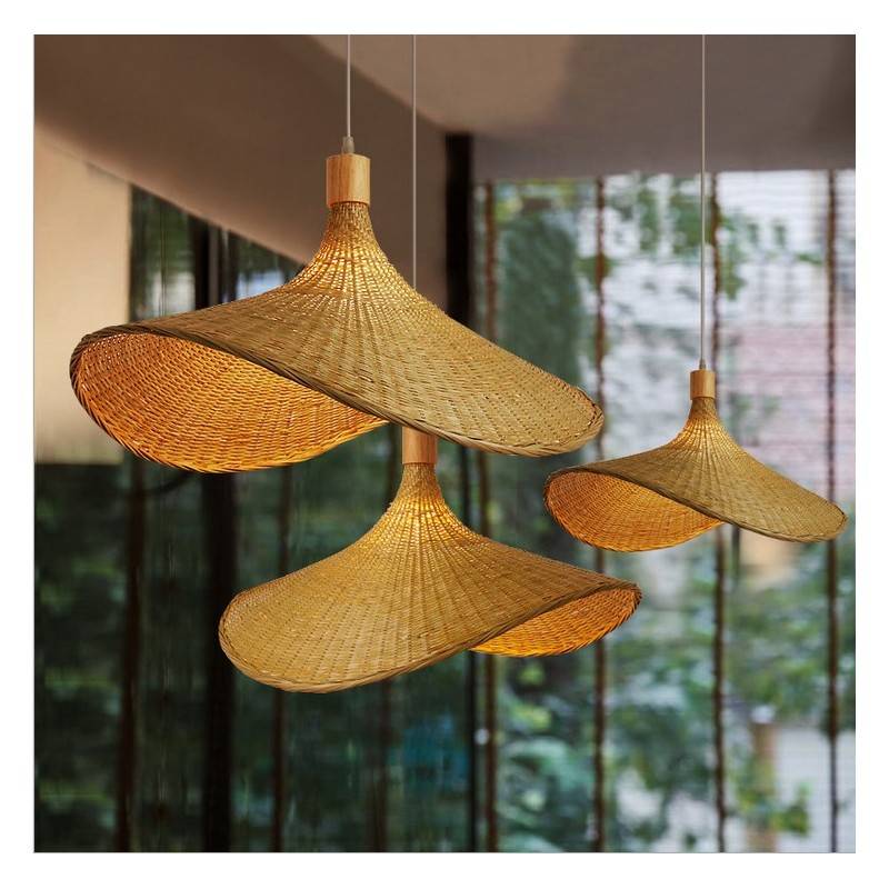 Lampada a sospensione in vimini "Bellas"