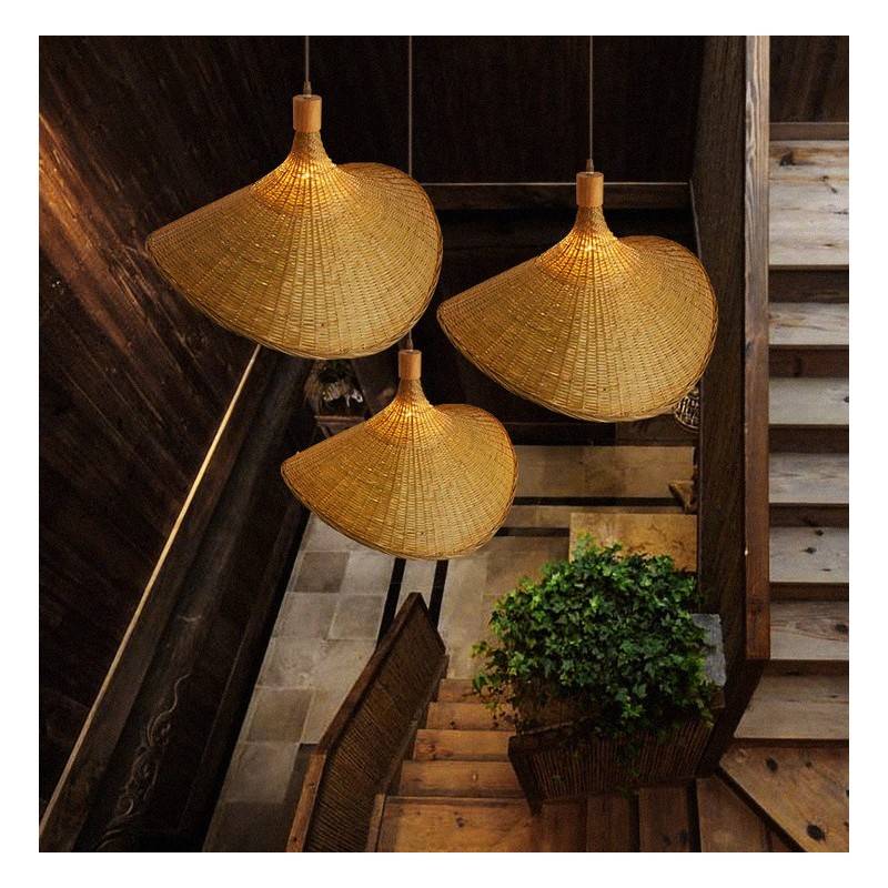 Lampada a sospensione in vimini "Bellas"