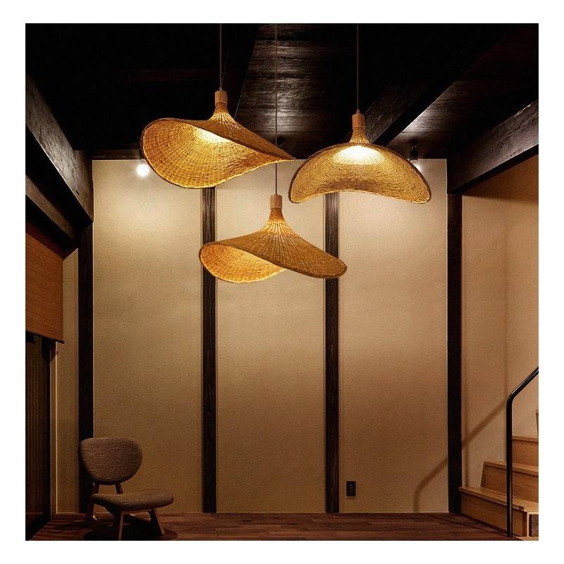 Lampada a sospensione in vimini "Bellas"