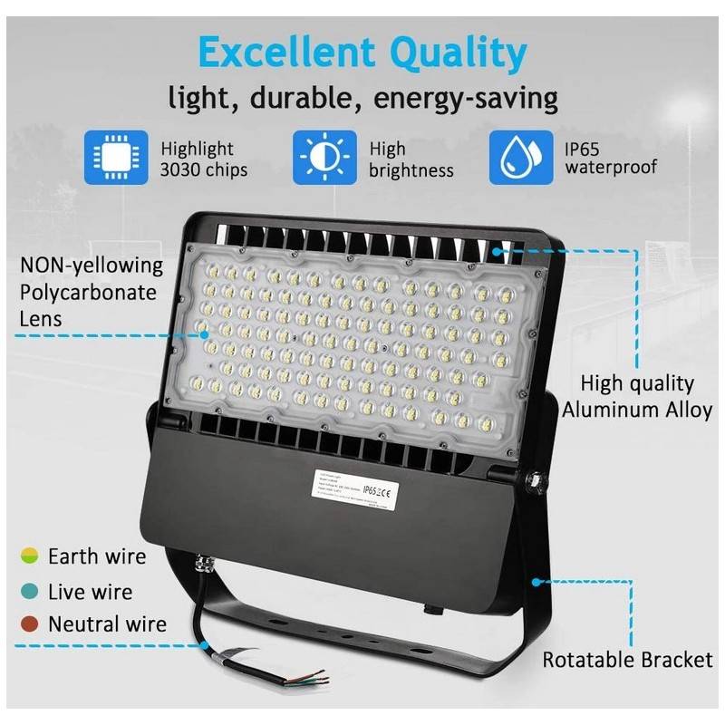 Faro LED asimmetrico 200W - 150lm/W - IP65