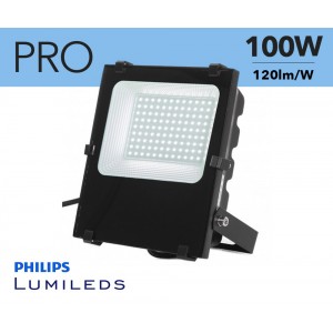 Proiettore LED per esterno 100W - Serie "PRO" - Chip Philips - IP65