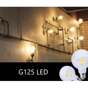 Lampadina LED globo a filamento- E27 G125 - 8W