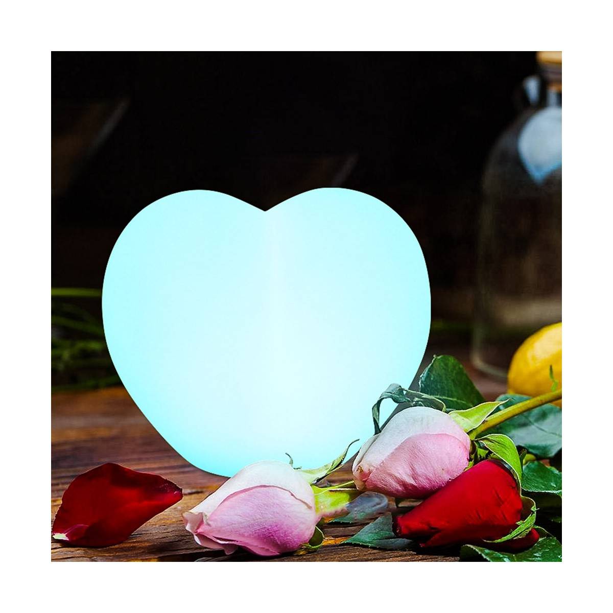 RGBW Ricaricabile 1W 20cm IP65 LED RGBW LED Luce del cuore