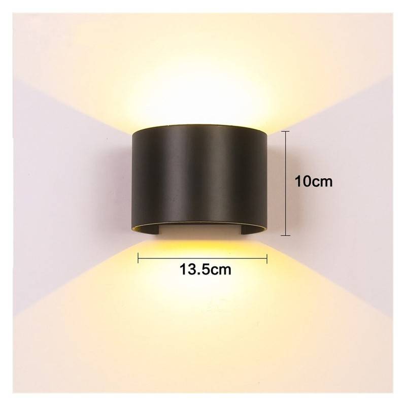 dimensioni lampada da parete nera