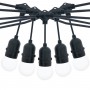 Kit ghirlanda luminosa per esterni 10 metri + 10 lampadine LED E27 1W - IP44 - Bianco caldo