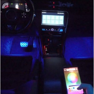 Led Auto Interni Con APP, Striscia LED Auto Accessori Auto Interno