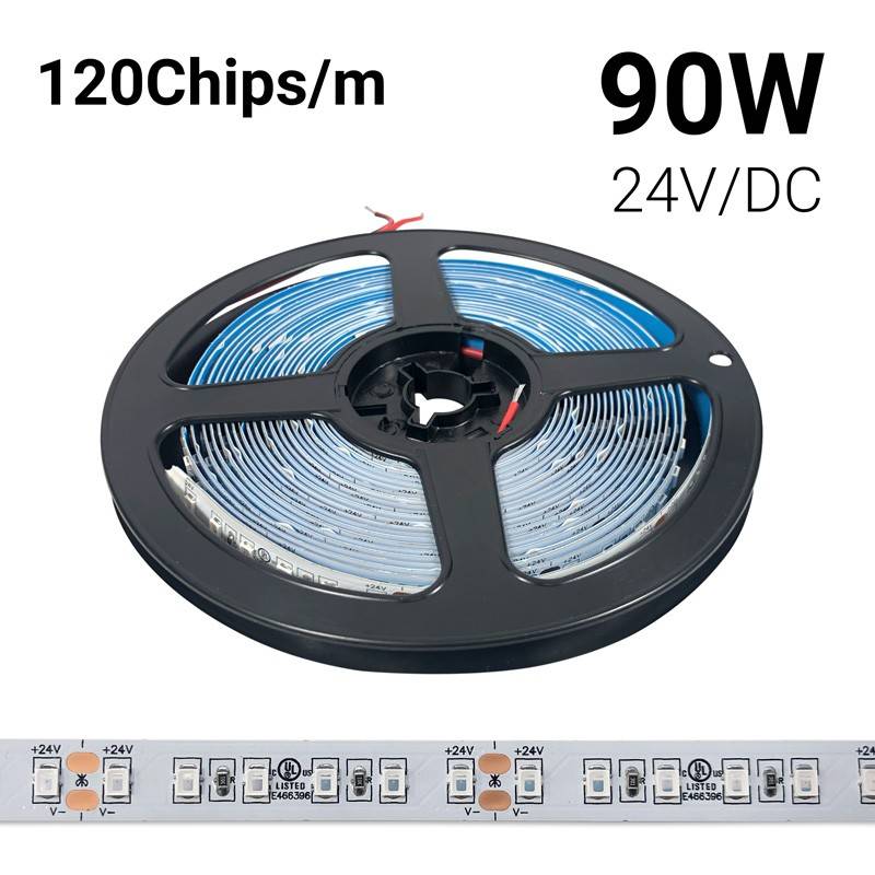 Striscia LED 24V DC - 18W/m - Colori - 10mm - IP20 - Rotolo da 5 metri - 120ch/m