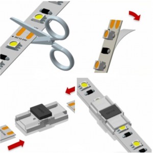 Connettore rapido CLIP 2 pin - Striscia LED a cavo - PCB 8mm IP20 - max 24V