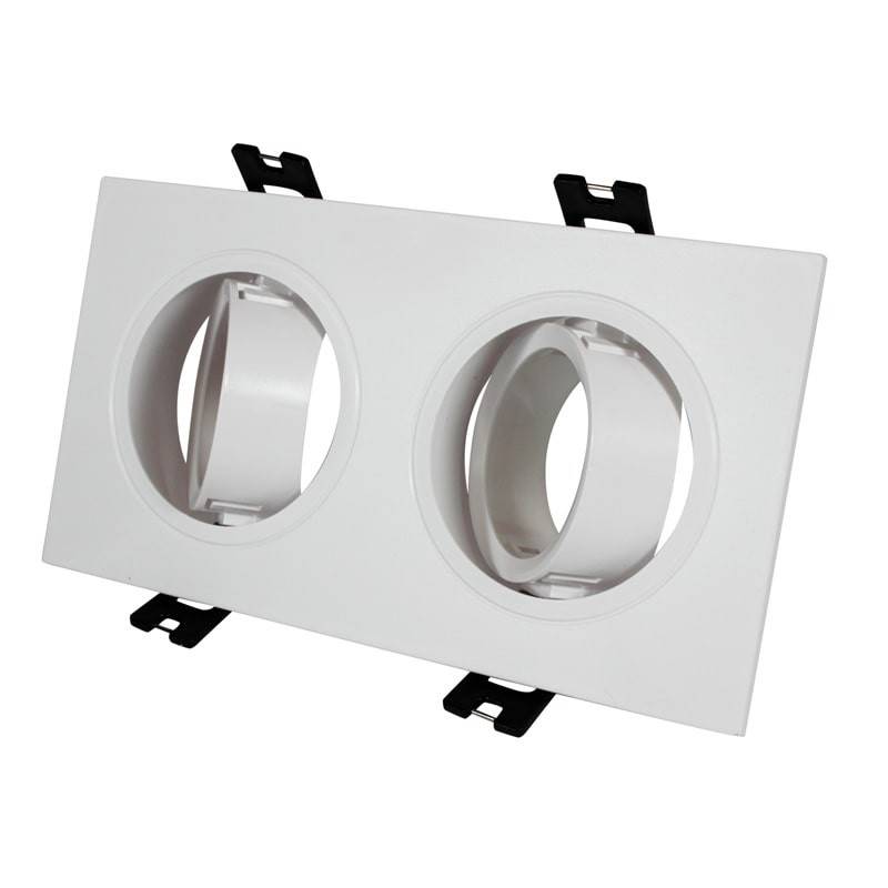 Downlight orientabile da incasso Kardan per 2 lampadine GU10, MR16