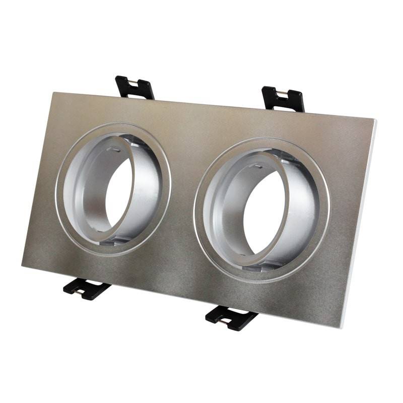 Downlight orientabile da incasso Kardan per 2 lampadine GU10, MR16