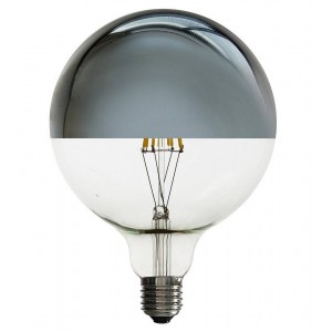Lampadina LED Globe Filament E27 G125 6W con specchio