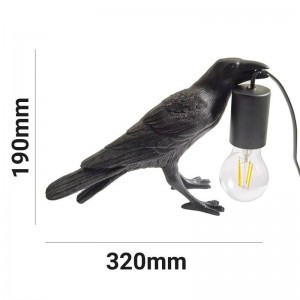 Lampada corvo in resina "Corb"