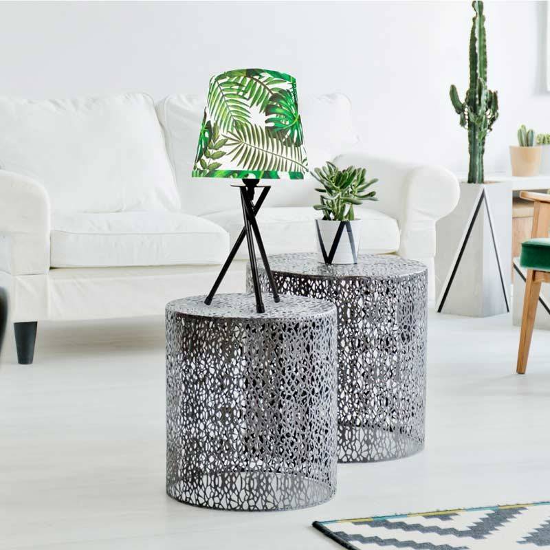 Lampada da tavolo con paralume a foglia Lampada da tavolo con paralume a foglia