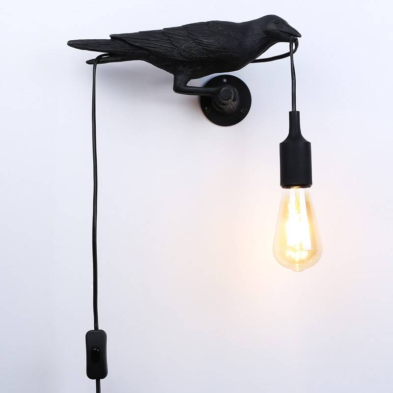 Lampada da parete corvo in resina "Corb"