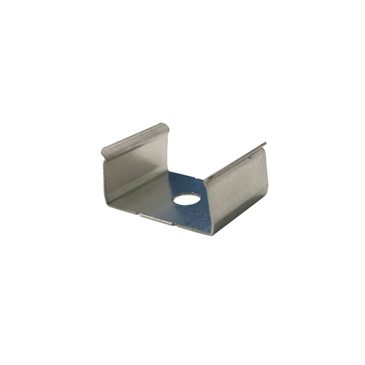 Morsetto metallico per il fissaggio di profili 18x12 mm (1 pezzo)