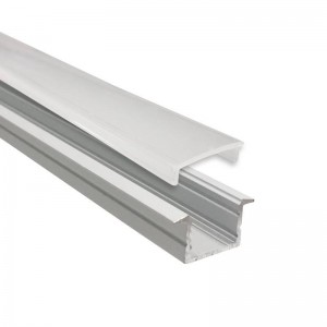 Profilo superficiale in alluminio 18x12mm per striscia led 15mm