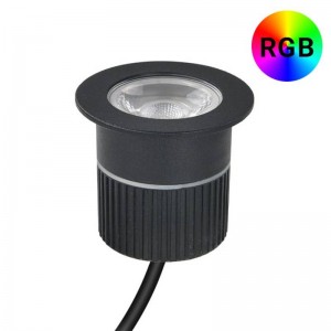 Faretto RGB da incasso a pavimento per esterni - 12V DC -9W - IP67