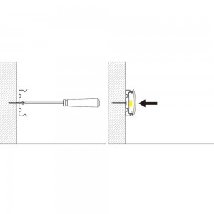 CLIP METALLICO PER IL FISSAGGIO DEL PROFILO FLESSIBILE 18X6MM