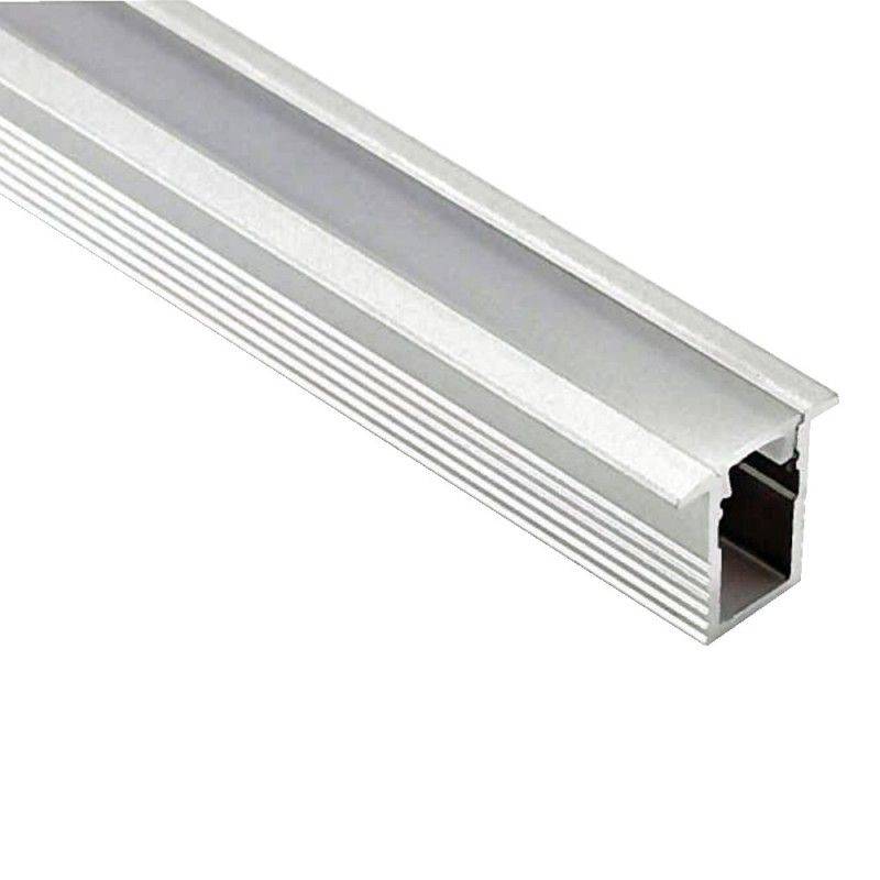 Profilo in alluminio 23x8 mm per montaggio a incasso