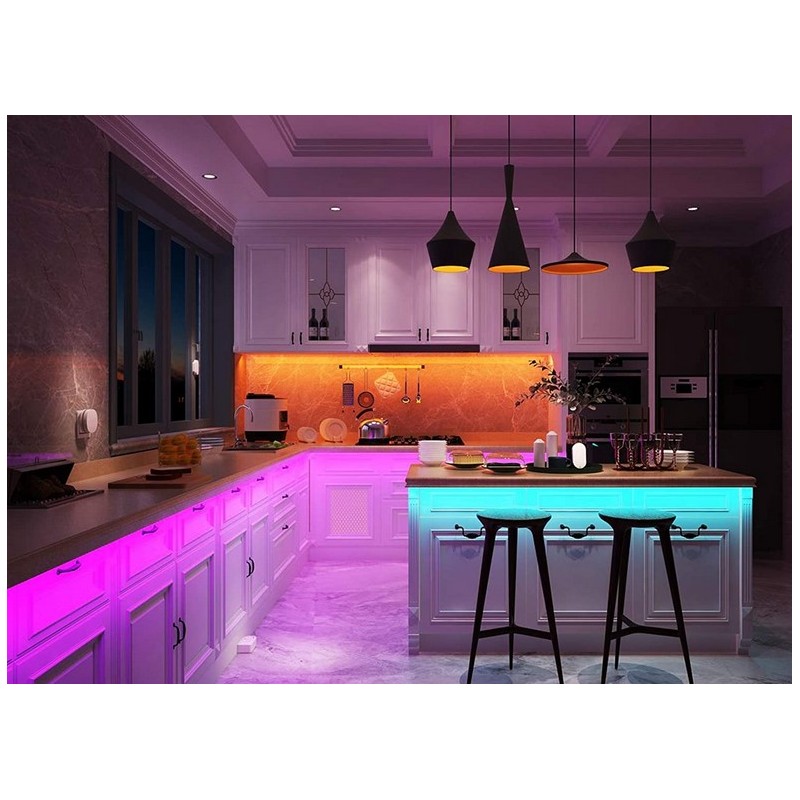 Striscia LED IC RGB RGB zig zag - 12V - 50W - 8mm - IP20 - 42ch/m