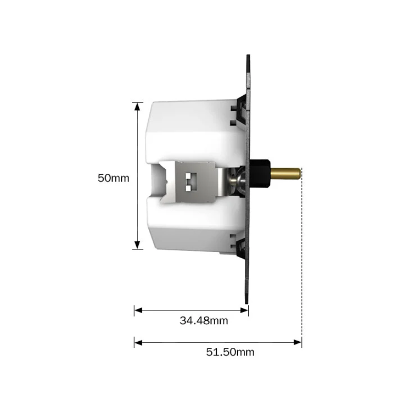 JOYKK Interruttore dimmer per Pulsante di Regolazione della velocità della  Ventola di Regolazione 220V 200W - Bianco