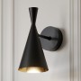 Lampada da parete regolabile per interni di colore nero e oro - stile art deco nordico