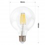 Lampadina LED a filamento E27 G95 - 8W