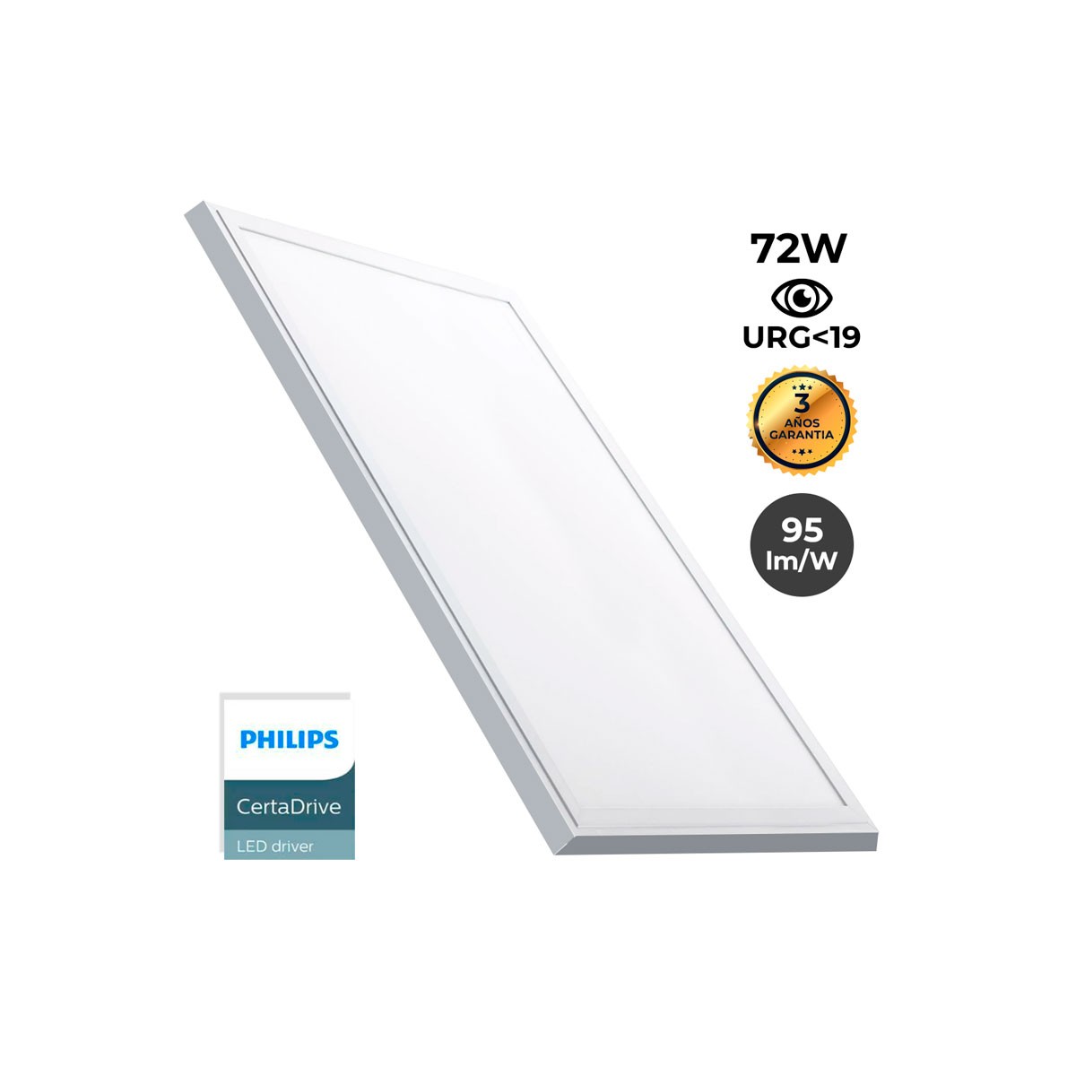 Pannello LED di superficie 1200x600mm 72W con kit di montaggio