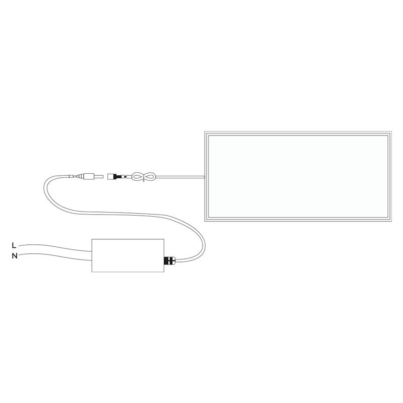Pannello LED slim da incasso 120X30 cm - Driver Philips - 44W - UGR19 - Con KIT di montaggio