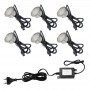 Kit 6 faretti LED da incasso a terra LED 0,3W - 12V-DC - IP67