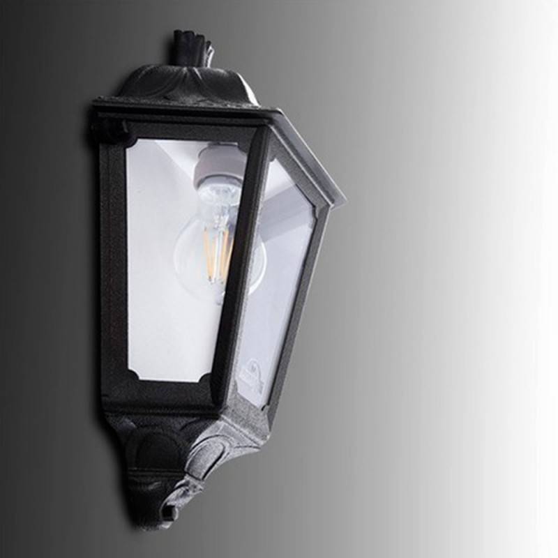 LAMPADA DA PARETE PER INTERNI E PER ESTERNI FUMAGALLI IESSE NERO CON PORTALAMPADA E27 LAMPADA DA PARETE PER INTERNI E PER ESTERNI FUMAGALLI IESSE NERO CON PORTALAMPADA E27