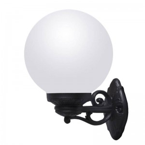LAMPADA DA PARETE IN VETRO OPALINO FUMAGALLI BISSOG250 NERO CON PORTALAMPADA E27