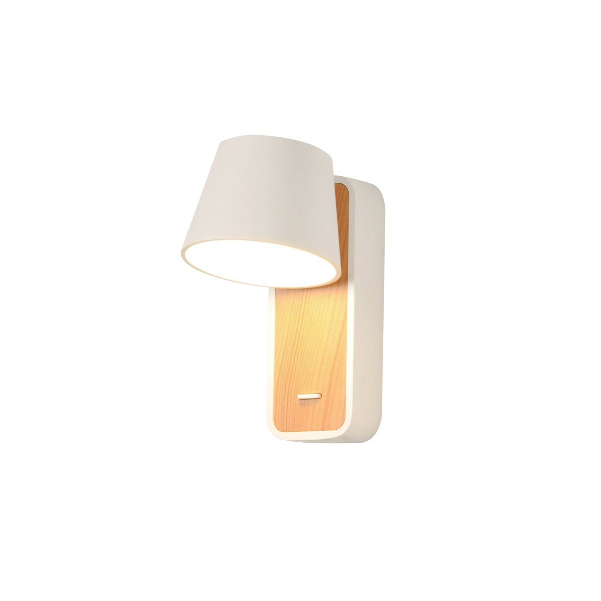 Applique da camera da letto a LED "KOPPEN" 6W 2700K Bianco e legno rotante