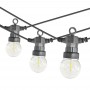 Ghirlanda LED 10m+3m con 20 lampadine in bianco caldo 9W