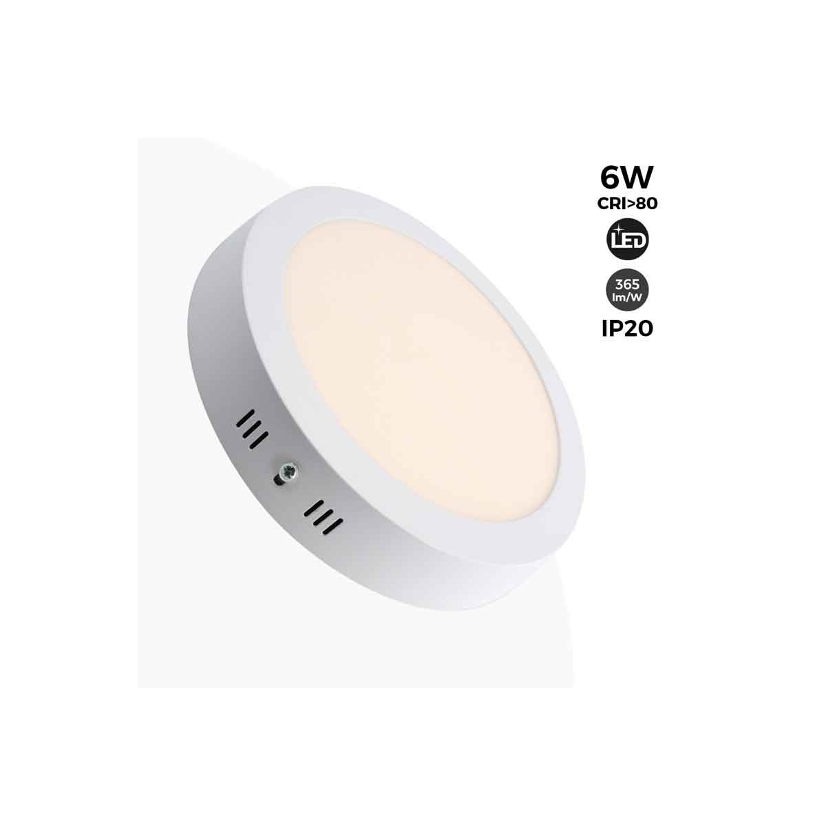 Plafoniera LED circolare 6W - Ø11,5cm - 365lm