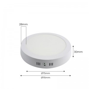 Plafoniera LED a montaggio superficiale 6W 365lm